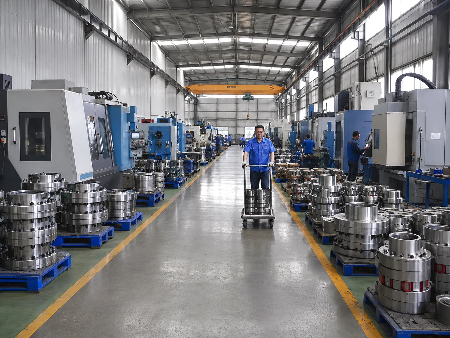 Modern manufacturing facility of UK Ever-power Gear Coupling Co., Ltd. showcasing advanced production lines for high-performance gear coupling systems