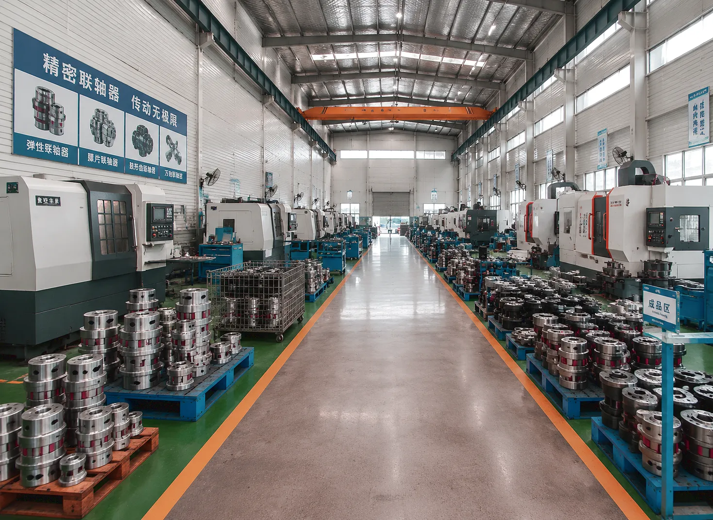High-tech assembly area at UK Ever-power Gear Coupling Co., Ltd. where precision gear coupling units are meticulously finished and tested