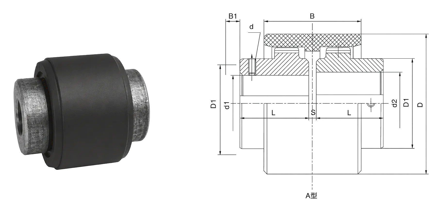 TGL Drum Shape Gear Coupling technical specification