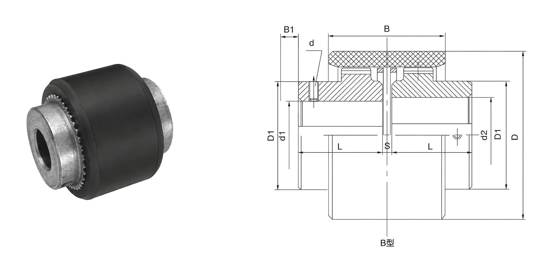 TGL Drum Shape Gear Coupling technical specification