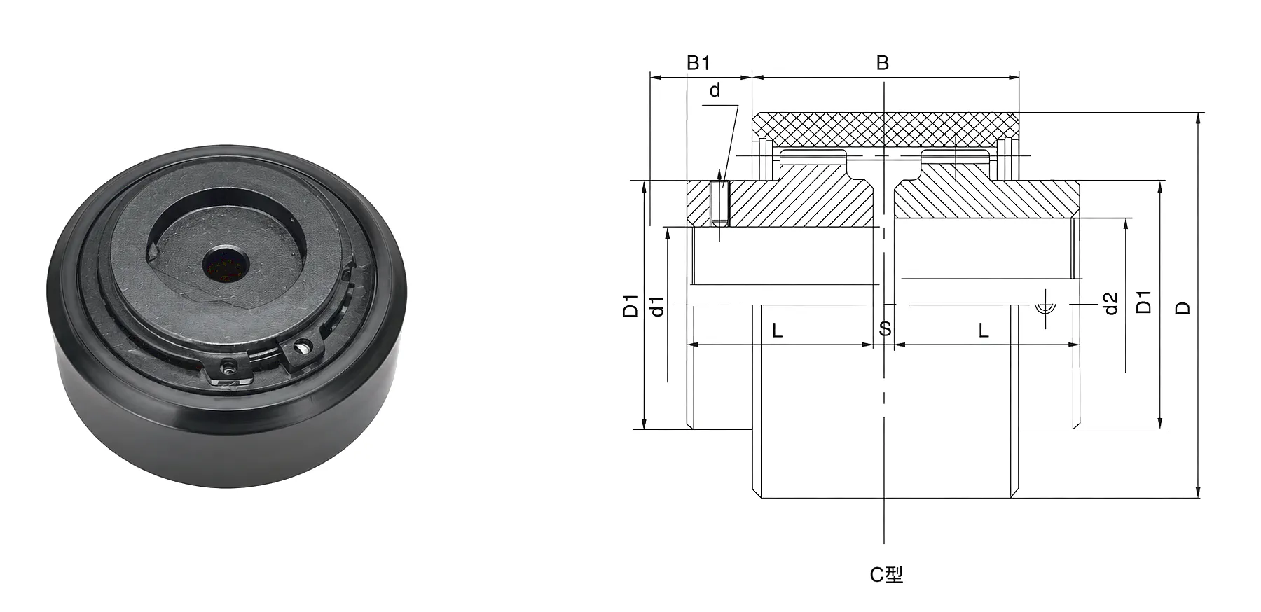 TGL Drum Shape Gear Coupling technical specification